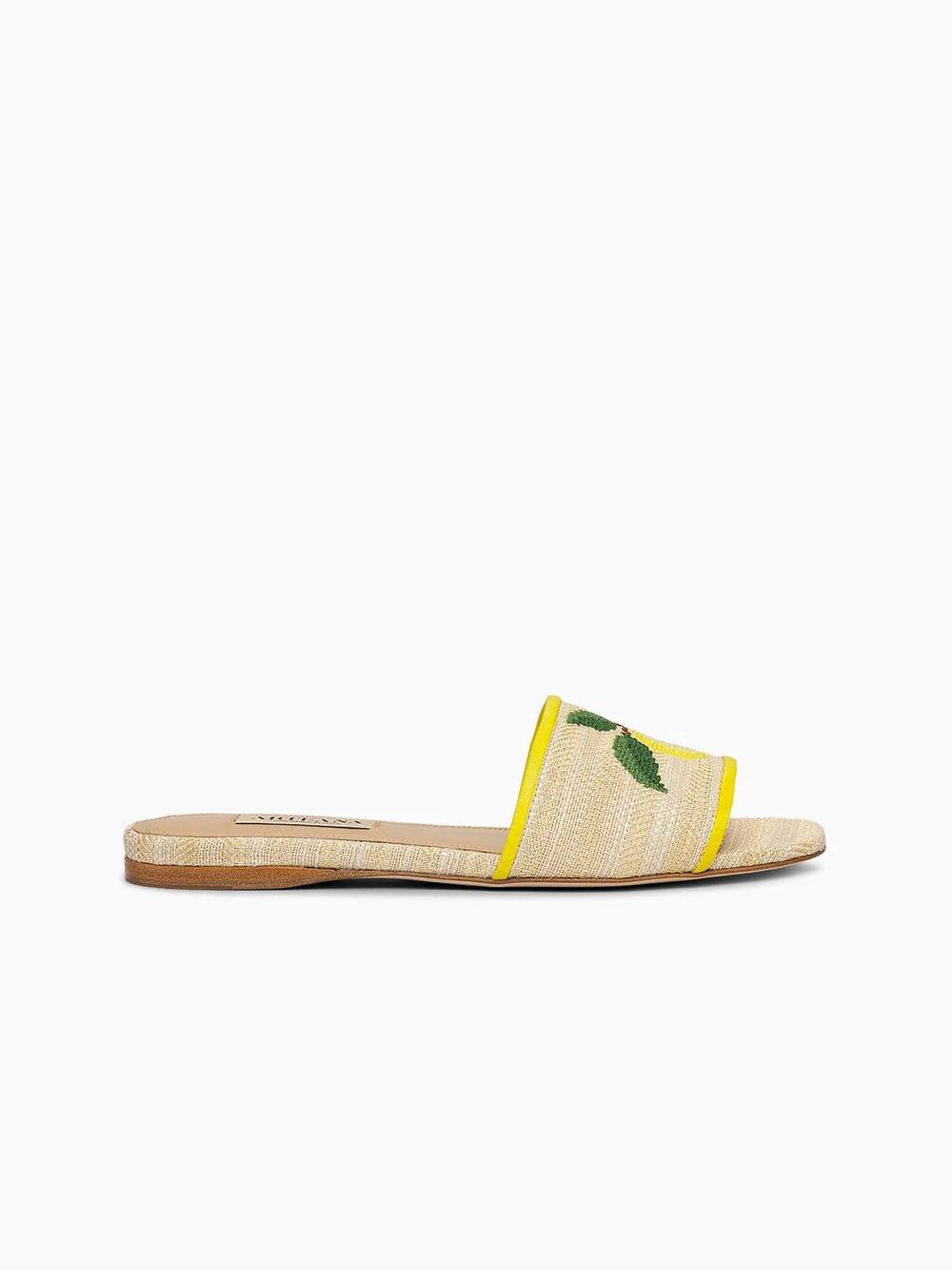 NEW ARTEANA women's tutti frutti flat slide in lemon